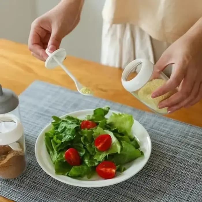 Pot à épices rond avec couvercle