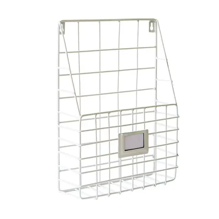 Étagère de rangement murale, panier à fil, support de fichiers de Magazine, support suspendu de Foye
