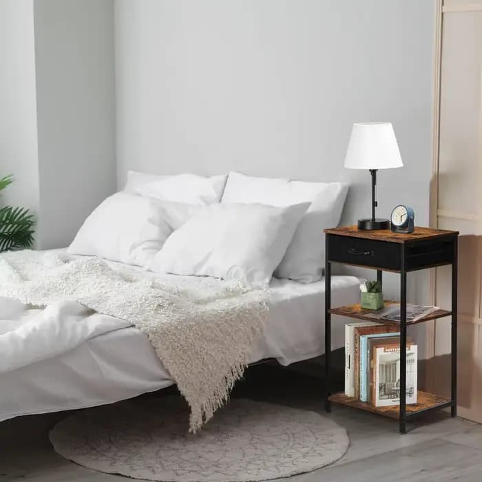 Support d'imprimante T1 blanc avec table de rangement, étagère d'imprimante à 3 niveaux, support d'é