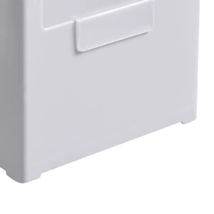 Boîte de rangement en plastique à ouverture frontale