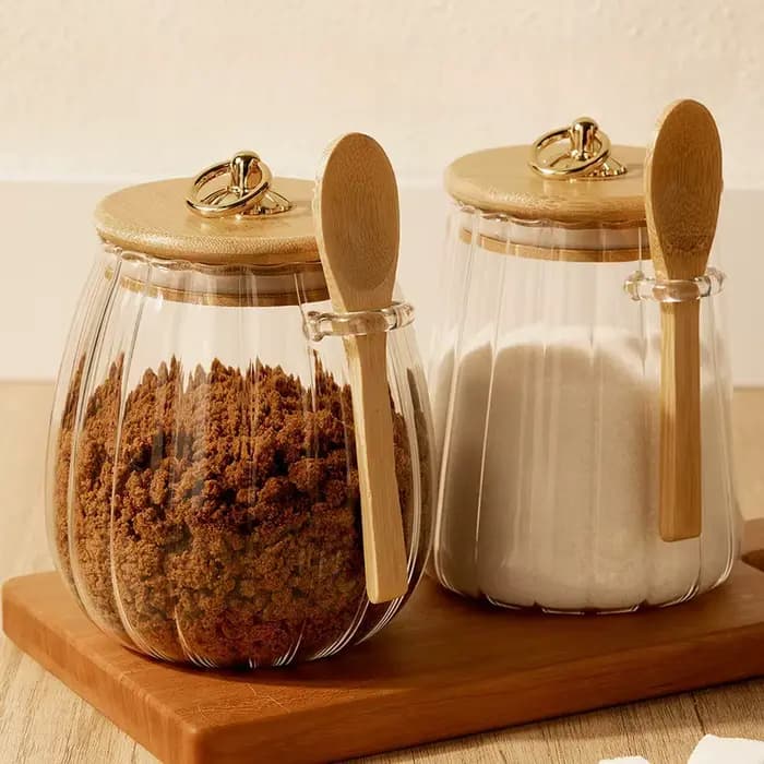 Récipient alimentaire bouteilles de stockage de cuisine pot hermétique en verre Grains thé