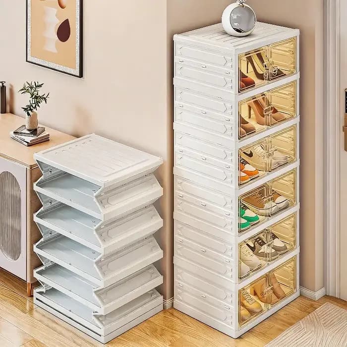Étagère à chaussures pliable de style nordique