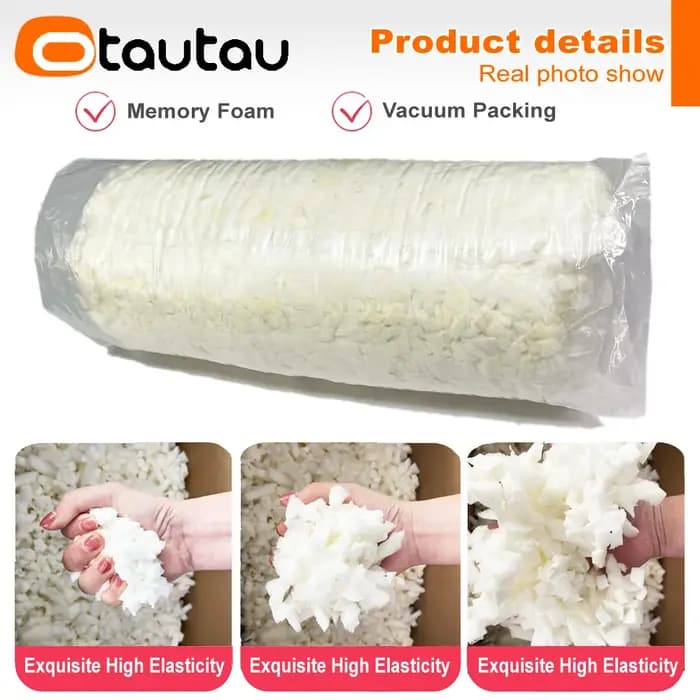 Pouf en coton rembourré avec mousse à mémoire de forme