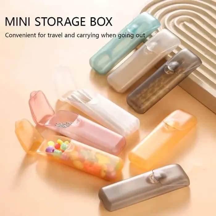 Mini boîte de rangement de cure-dents avec couvercle