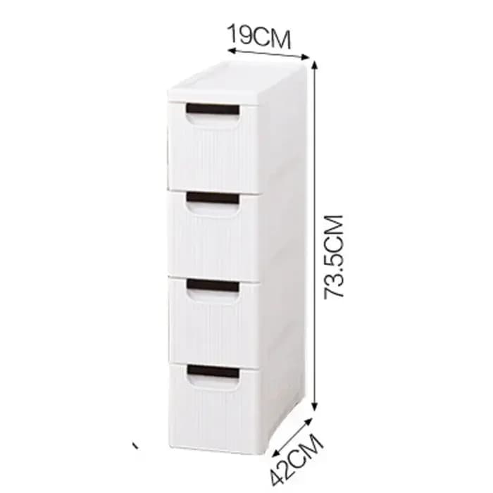 Petite armoire de sol d'angle de salle de bain blanche avec roulettes