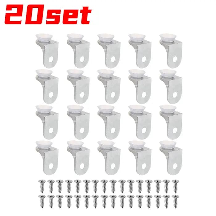 Supports de fixation à ventouse pour étagères en verre