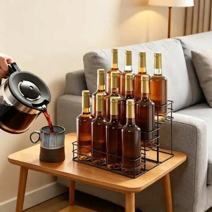 Support rangement bouteilles comptoir