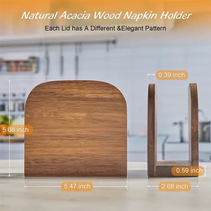 Porte-serviettes en bois pour table