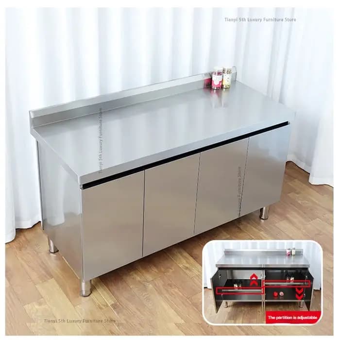 Armoire d'évier nordique en acier inoxydable