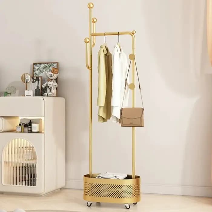 Porte-manteau mural de luxe avec étagère pour entrée
