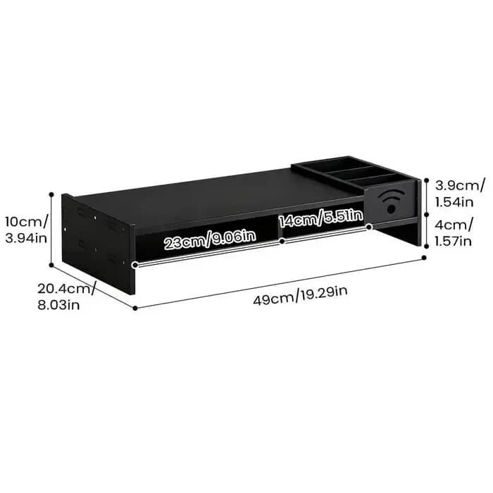 Support de moniteur pour bureau, étagère ergonomique à 2 niveaux, hauteur de 4.3 pouces, organisateu