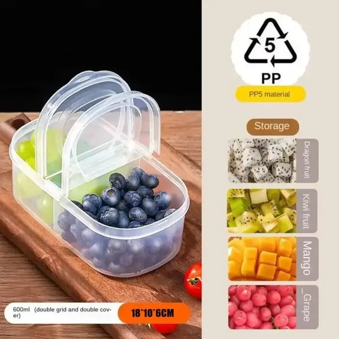 Boîte de rangement rectangulaire scellée en plastique pour réfrigérateur portable
