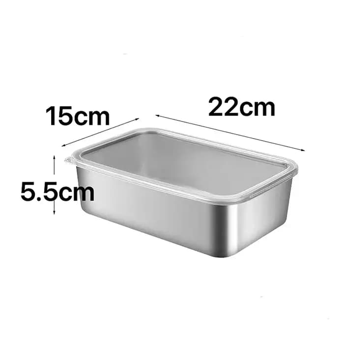 Boîte de stockage de viande de réfrigérateur d'acier inoxydable
