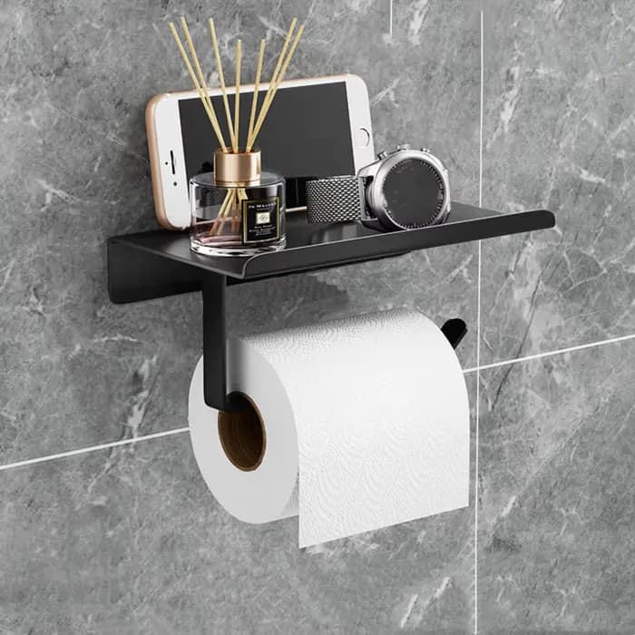Porte-papier hygiénique avec téléphone portable