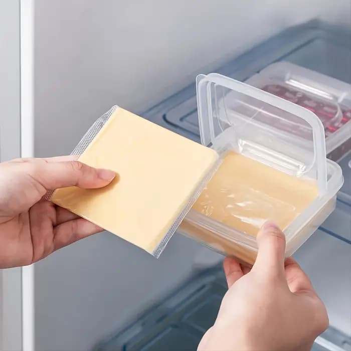 Boîte de rangement de fromage au réfrigérateur en plastique 1 pièce