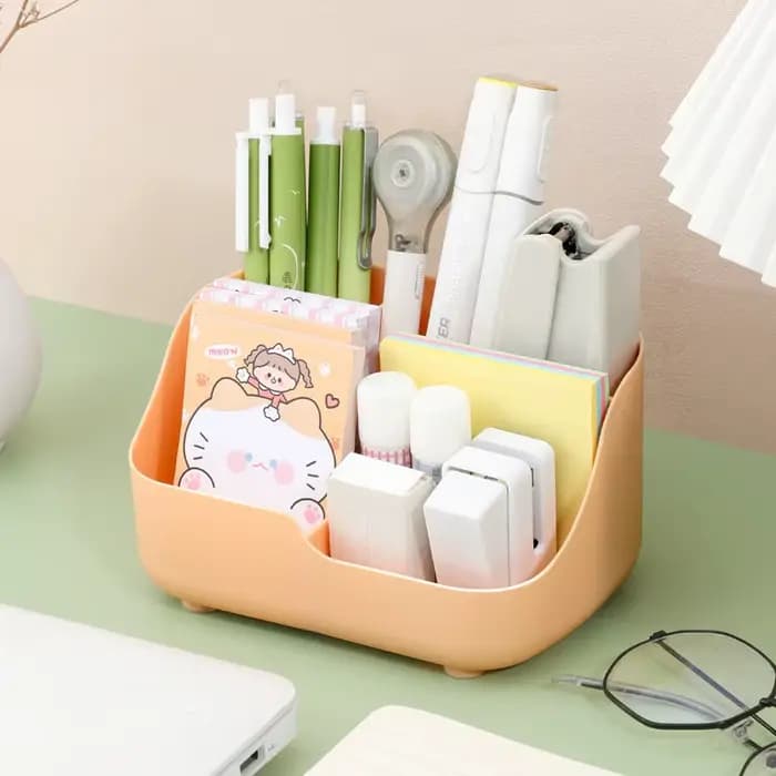 Boîte de rangement multi-compartiments-organisateur de bureau multifonctionnel et grande capacité pour fournitures