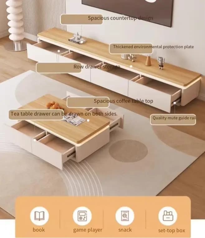 Meuble TV de rangement moderne pour salon