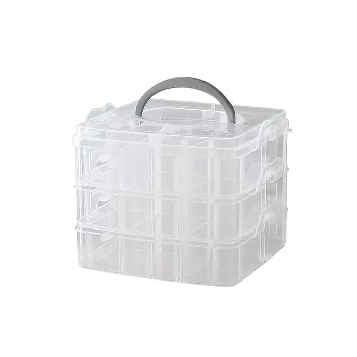 Boîte de rangement empilable à 3 niveaux pour scrapbooking – Idéale pour ranger les petits articles ménagers et les accessoires de bricolage