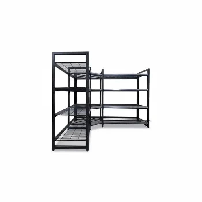 Étagères de rangement robustes, en acier métallique L900 x W600 x H1830mm, rayonnage en fil d'acier