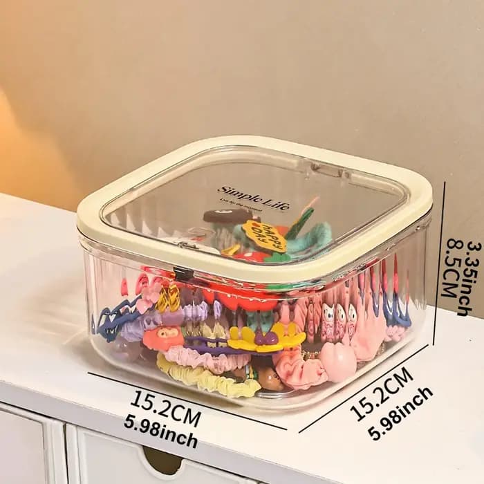 Boîte de rangement d'accessoires pour cheveux