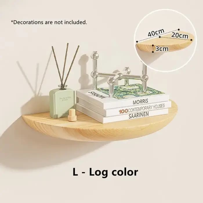 Étagère murale en bois demi-cercle, présentoir de projecteur suspendu au fond, Suspension, décoration de la maison, Organization de stockage