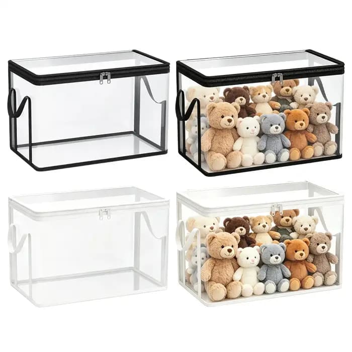 2 boîtes de rangement pour jouets en PVC pliables de 38x24x32 cm