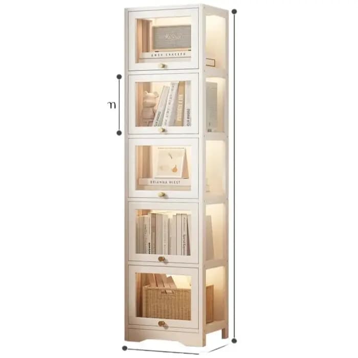 Armoire à livres moderne en acrylique transparent avec portes