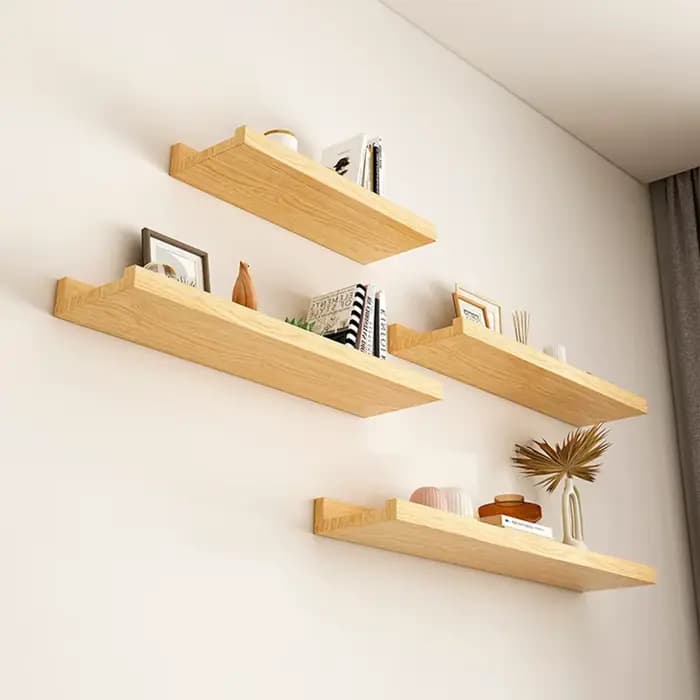 Petite étagère murale en bois massif, panneau de mots perforé, livre T1, décoration murale, ménage,