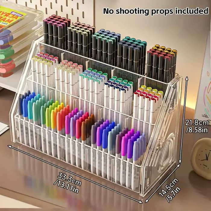 Porte-marqueur en acrylique de grande capacité, boîte de rangement pour stylos, organisateur de bure