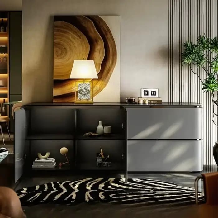 Meuble de rangement italien minimaliste de luxe avec tiroirs de bureau modernes
