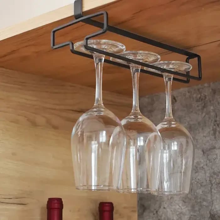 Support de rangement suspendu pour verres à vin rouge