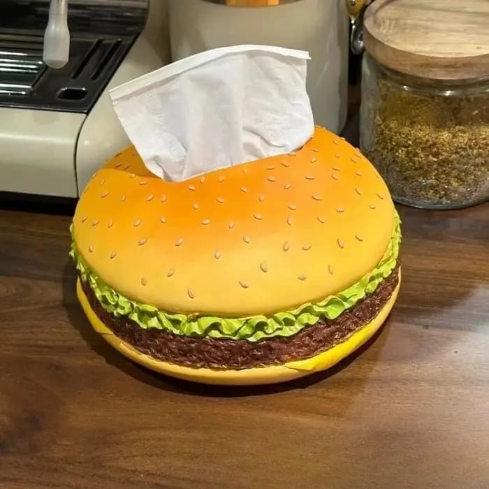 Boîte à mouchoirs créative en forme de Hamburger