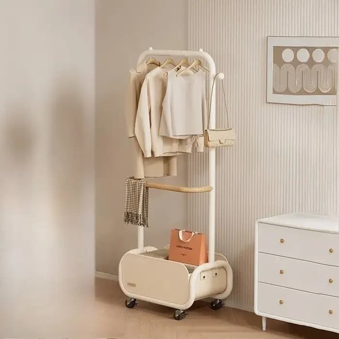 Étagère murale porte-vêtements en métal moderne pour couloir