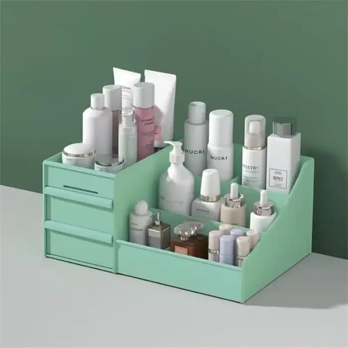 Tiroir en plastique, boîte de rangement de maquillage, étagère de finition pour dortoir, cosmétiques