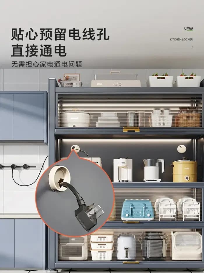 Armoire de rangement domestique anti-poussière sur pied multicouche