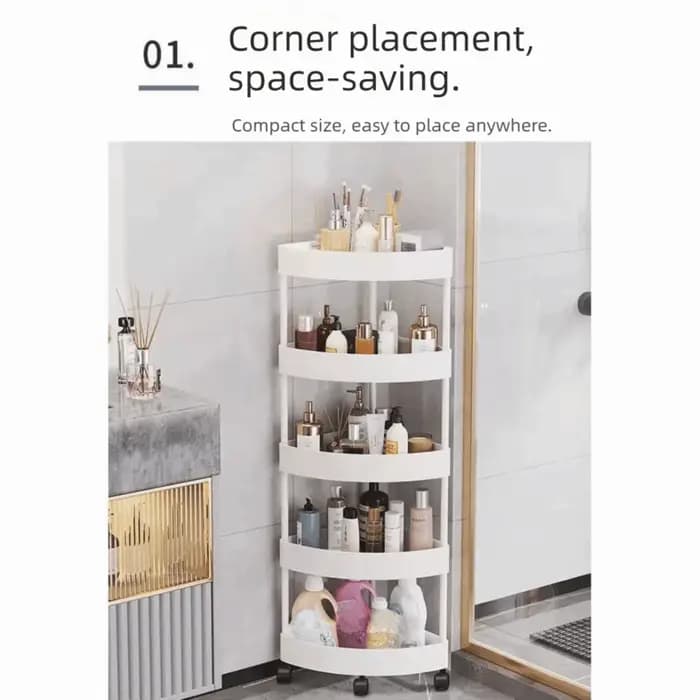 Étagère de rangement d'angle multi-niveaux grande capacité