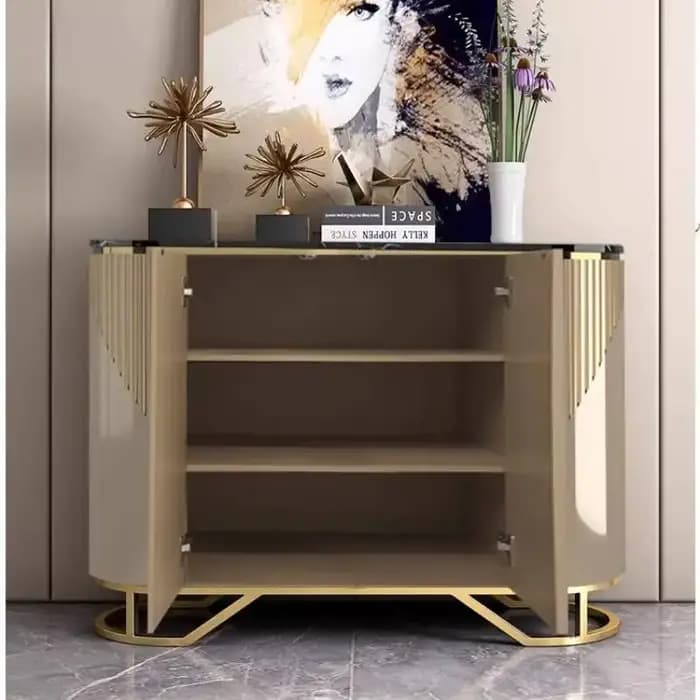 Meubles de rangement étroits de luxe pour salon
