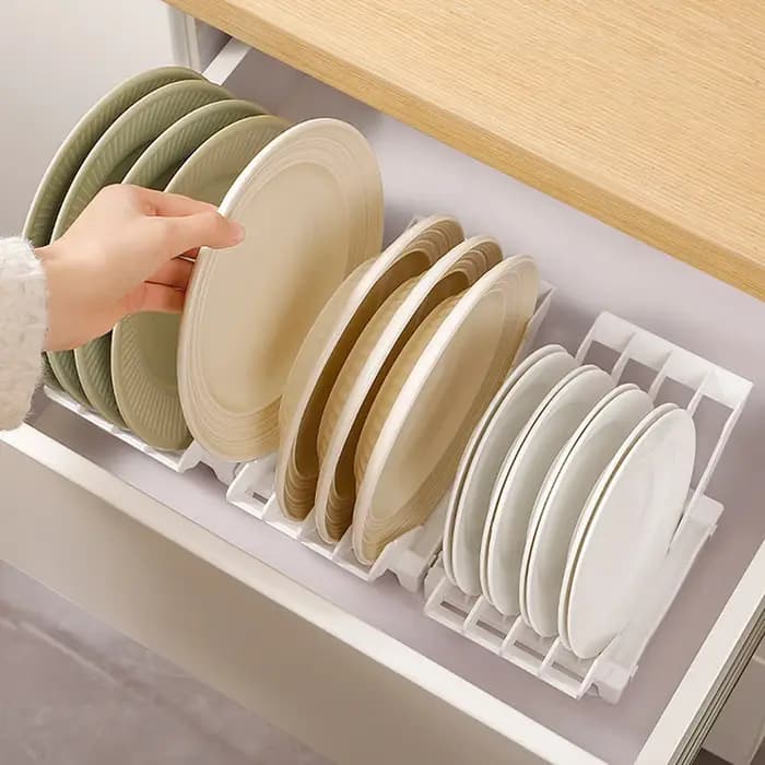 Support de rangement vertical pour vaisselle de cuisine et organisateur de vidange d'assiettes