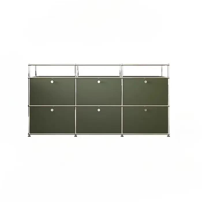 Armoire de cuisine moderne simplicité vert Olive casier de rangement en acier inoxydable commode organisateur armoires de salon meubles