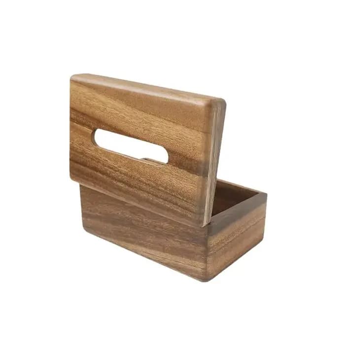 Boîte à mouchoirs en bois massif