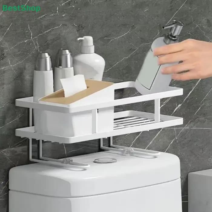 ❄ Étagère de rangement en métal pour au-dessus des toilettes
