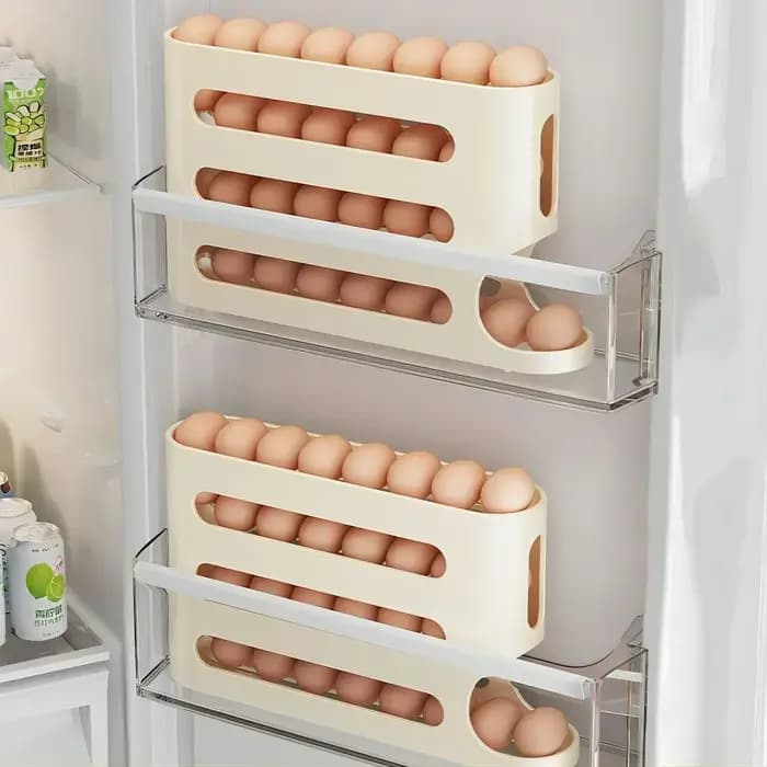 Boîte de rangement d'œufs coulissante à 2-4 couches