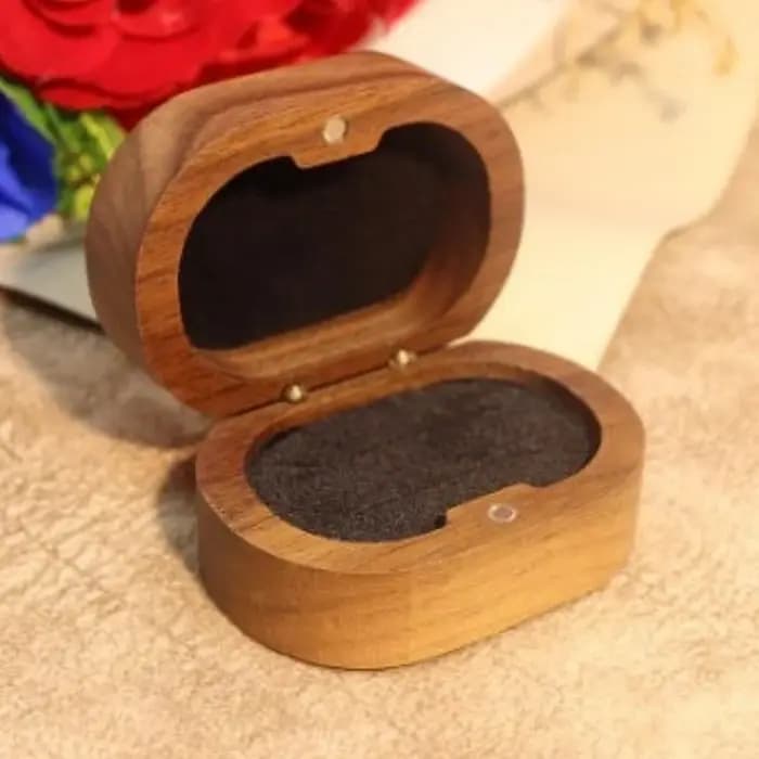 Proposition fiançailles jour de mariage bagues boîte en bois Simple porte-anneau