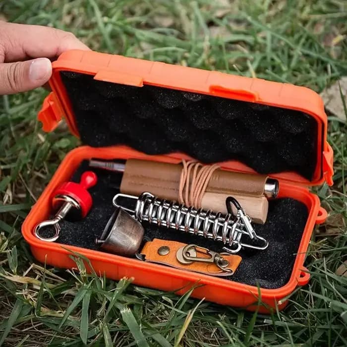 EDC boîte à outils Camping en plein air Kit de survie antichoc boîtier étanche