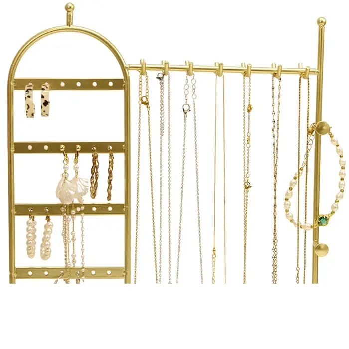 1 porte-bijoux de bureau à base en bois massif