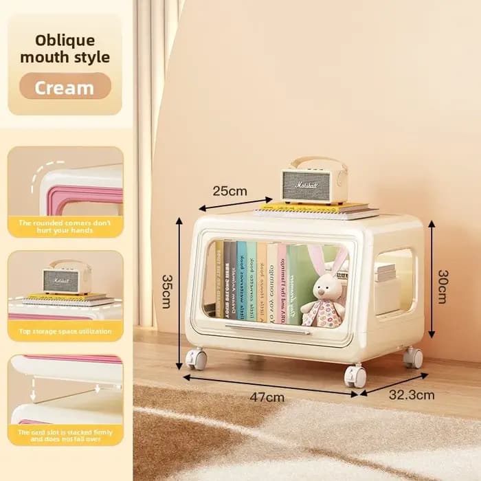 Armoire de rangement de jouets pour enfants, casier, étagère à livres, armoire de rangement multifon