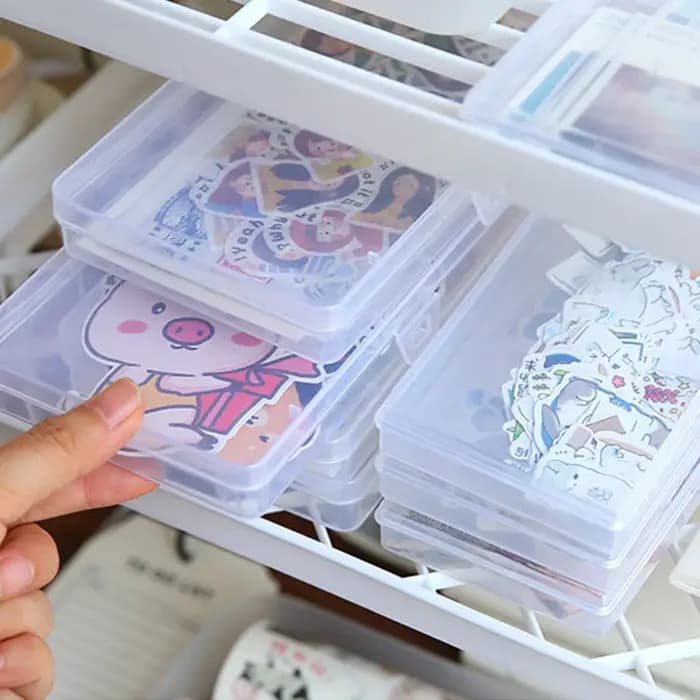 Boîte de rangement en plastique Transparent