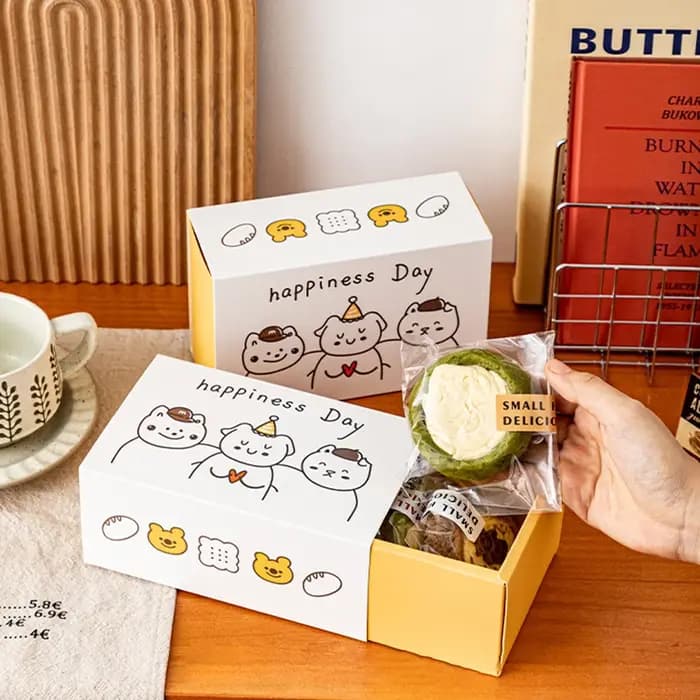 Dessin animé flocon de neige croustillant scones boîte d'emballage tiroir bonbons Biscuit Cookie cadeau