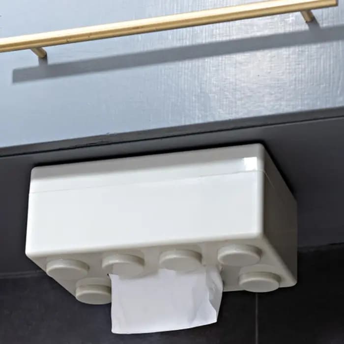 Boîte à mouchoirs créative, bloc de construction de dessin animé, boîte à mouchoirs avec une valeur esthétique élevée pour serviettes domestiques, boîte de rangement à tiroir en papier