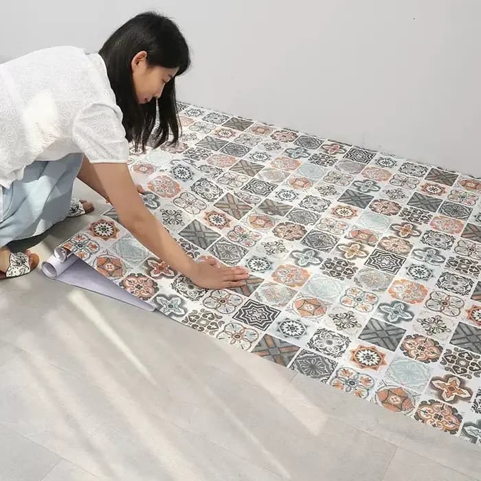 Autocollant mural décoratif pour armoire en PVC imperméable et résistant à l'huile